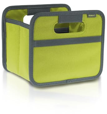 meori Faltbox Mini in Grün – Kleine Klappbox mit Griffen – Geschenkidee und Allzweck Aufbewahrungslösung - A100085 - 16,5 x 12,5 x 14 cm