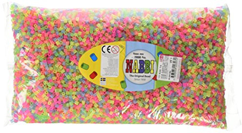 Nabbi Schmelzperlen aus Kunststoff, Plastik, neon, 20000-Piece