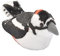 Wild Republic BIRD19501 GROSSFARBIGES Holz Plüschtier, 19501, Schwarz/Weiß
