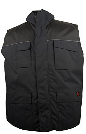 Marc & Mark 2in1 Arbeitsweste in Herrenübergröße bis 10XL, schwarz, Größe:5XL