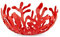 Alessi ESI01/21 Mediterraneo Obsthalter aus Edelstahl, epoxidharzlackiert, rot, Ø 21 cm
