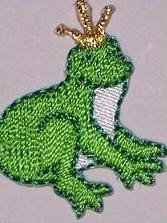 alles-meine.de GmbH Frosch 2,5 cm * 3 cm Bügelbild Frösche mit Krone Märchen Prinz Tier Tiere Quack Frog Aufnäher Applikation