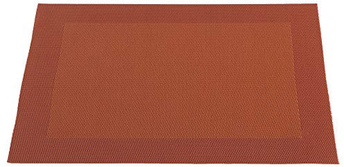 ASA 78053076 Tischset aus Kunststoff quadratisch, Dunkel-orange, 46 x 33 cm