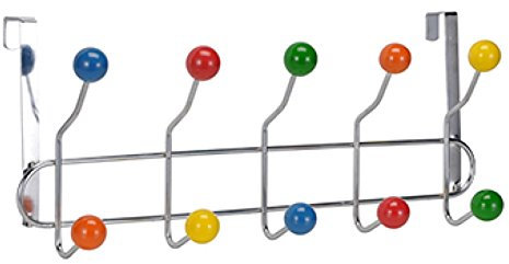 Unbekannt Türhakenleiste mit 10 bunten Haken