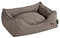 HUNTER Boston Hundesofa, Hundebett, Wendekissen mit Plüschbesatz,pflegeleicht, 60 x 50 cm, braun