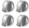 BELLING - Mando plateado para horno, vitrocerámica. Pack Quantity: 4