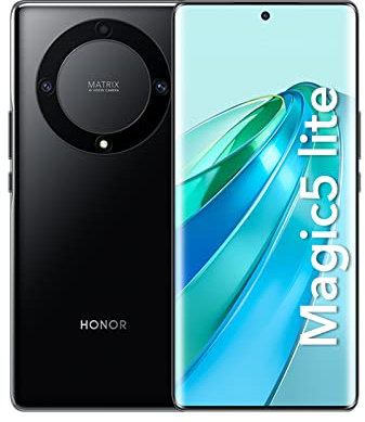 HONOR magic5 lite 8+256GB smartphone 5100mAh batteria 120HZ OLED Curvo Display, 40W ricarica veloce 5G telefono cellulare nero NFC