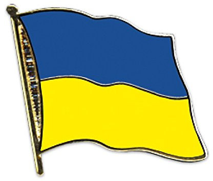 Flaggen-Pin vergoldet : Ukraine