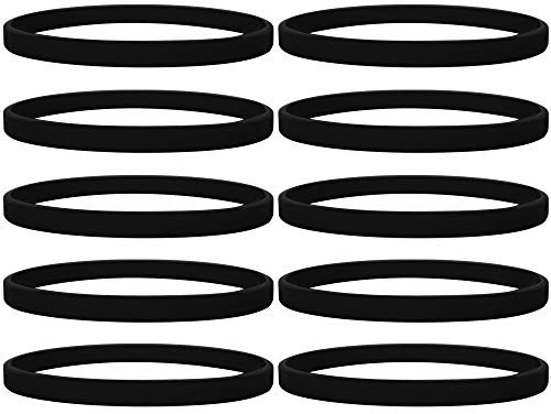 GOGO 100 Pezzi Braccialetti Silicone Personalizzabili, Braccialetti Sottili in Silicone per Adulti, Accessori per Feste-Nero