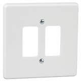 Crabtree 5572 Grid Cover Plate 2 Gang White