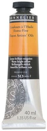 Sennelier Artists' Oil Color, 40ml Tube, Warm Bright Yellow S2