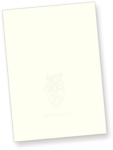 250 Blatt Gohrsmühle Briefpapier mit Wasserzeichen edel hochwertig, DIN A4, 90 g/qm, naturweiß