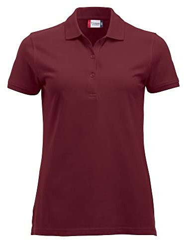 CliQue Damen Regular Fit Poloshirt,Rot (Burgunderrot), 38 EU (Herstellergröße:Medium)
