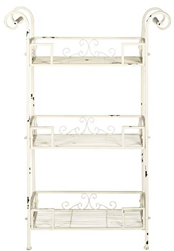 Safavieh Outdoor Collection Noreen Antique White 3 Tier Shelf