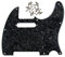 FLEOR 8 Hole 4Ply Black Pearl TL Pickguard Single Coil Neck Hole Cut Guard Plate with Mounting Screws for U.S./Mexican Standard TL TE Plate Replacement