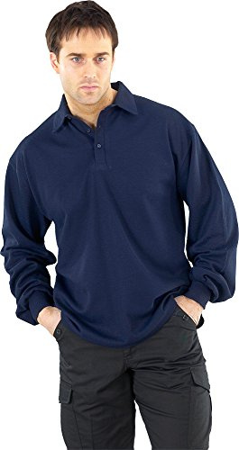 Protex Fire feuerfest Polo lange Ärmel Marineblau, XXXXL, 1