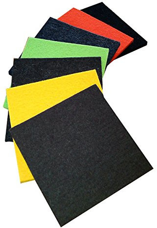 daff Untersetzer 10x10 cm quadratisch aus Merino-Filz, Farbe:orange-00