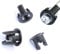 Lumetheus 100x LED Einbauclip 5mm Kunststoff schwarz Leuchtdiode 3 mm Montage Halterung Fassung Einbaurahmen Kunststoff Montagering