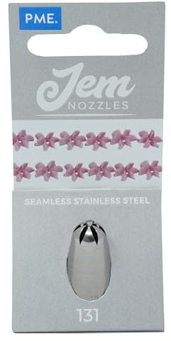 JEM NZ131 Douille pour Fleurs en Forme de Goutte, Acier Inoxydable, Argent, 2 x 2 x 3.5 cmNZ131