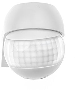 HUBER Motion 3 Compact Infrarot Bewegungsmelder 180° Innen/Außen Bewegungssensor IP44 I 230V Bewegungsmelder LED geeignet, horizontal/vertikal verstellbar, weiß