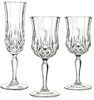 RCR, Set Calici 18 Pezzi (6 Calici Champagne + 6 Calici Acqua + 6 Calici Vino)