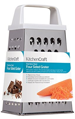 KitchenCraft 4 Sided Cheese Grater, Stainless Steel, 15 cm Tall