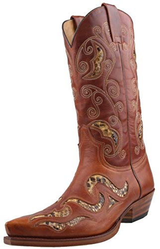 Stivali 7490 Sendra Cowboy in Marrone con Roy Dunn in Pelle e Grasso per Stivali, Marrone (Marrone), 43