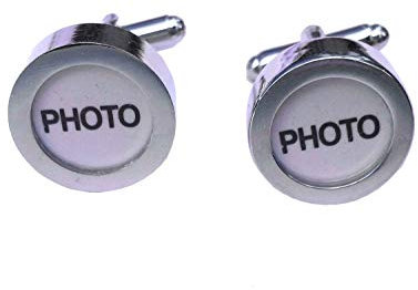 Miniblings Dein Eigenes Foto Individuell Manschettenknöpfe - Handmade I Manschettenknopf Cufflinks Hemdknöpfe I schöne Holzbox inklusive - Dein Eigenes Foto Individuell