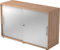bümö Schiebetürenschrank 2OH - Aktenschrank abschließbar, Sideboard Schrank mit Schiebetüren in Nussbaum/Silber - Büroschrank aus Holz mit Schiebetür, Büro Kommode für Ordner & Co.