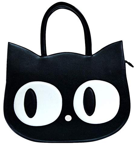 Banned Apparel  Heart Of Gold Kitty süße Katze Augen große Handtasche mit abnehmbarer Riemen