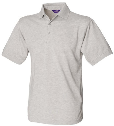 Henbury Mens Short Sleeved 65/35 Pique Polo Shirt (M) (Heather Grey)