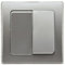 Delphi - Interruptor de Pared con Marco de 250 V/10 A, empotrable, Color Plateado y Gris