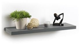 Modul'Home 6RAN792GR Etagère Flottante Panneau/MDF Gris Anthracite 75 x 22,8 x 3,4 cm