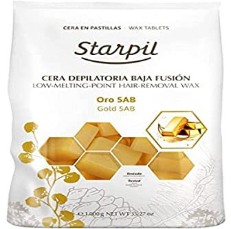 Heisswachs GOLD CERA ORO 5AB titanium für Professionelle Haarentfernung Waxing STARPIL