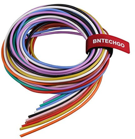 BNTECHGO 16 Gauge Silicone Wire Kit Ultra Flexible 10 Color High Resistant 200 deg C 600V Silicone Rubber Insulation 16 AWG Silicone Wire 252 Strands of Tinned Copper Wire Stranded Wire Cable