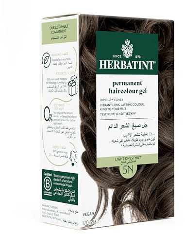 Herbatint Permanent Herbal Haircolor Gel, 5N Light Chestnut, 4.56 Ounce