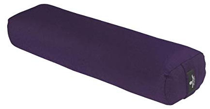 Hugger Mugger Junior Yoga Bolster (Plum) | Small Rectangular Restorative Pillow | Firm and Supportive | Handmade | Made in USA