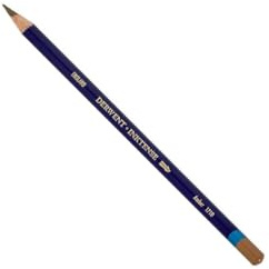 Derwent Inktense Permanent Watercolour Single Pencil, Amber (1710), 4mm Premium Core Strength, Water-Soluble, Ideal for Drawing, Colouring & Painting on Paper & Fabric, Professional Quality (2301888)