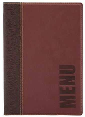 Securit Trendy Range A5 Menu Holder with 1 Double Insert, Wine Red