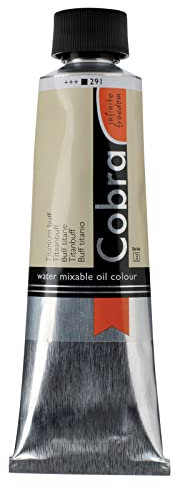 Cobra Artist Water-Mixable Oil Colour Tube 150 ml - Titanium Buff 291 - Haute pigmentation - Sans diluants - Solidité à la lumière +++.