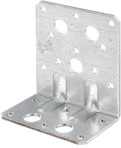 Alberts 859220 Équerre d'assemblage renforcée avec nervure | galvanisée Sendzimir | 50 x 90 x 80 mm | kit de 50