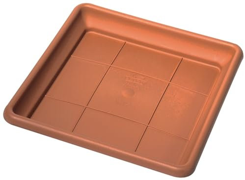 Telcom Dionisio ISQT 30 - Sottovaso in plastica, 30 x 30 cm, Colore: Terracotta
