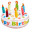 Aufblasbare Torte Happy Birthday, 26cm D