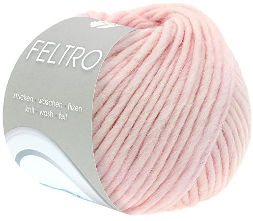LANA GROSSA Feltro | Filzgarn für Kreativhandwerk, vielseitig, hochwertige Wolle zum Nass- und Trockenfilzen | Handstrickgarn aus 100% Schurwolle | 50g Wolle zum Stricken & Häkeln | 50m FB 70