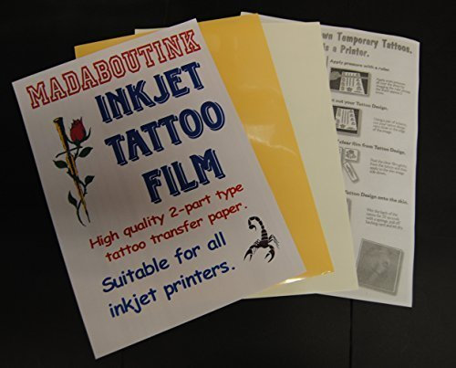 Madaboutink 2-teiliges Tattoo-Transferpapier, 5 x A4 Blätter