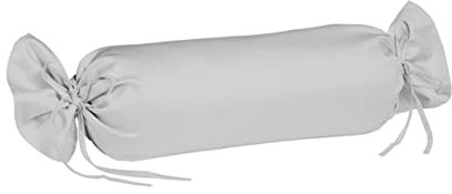 Fleuresse Colours Nackenrollenbezug, Mako Satin, Silber, 15 x 40 cm
