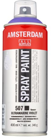 Amsterdam Sprühfarbe - Ultramarin Violett 507-400 ml - Auf Wasserbasis - Lichtecht - Geruchsarm - Ideal für den Studioeinsatz
