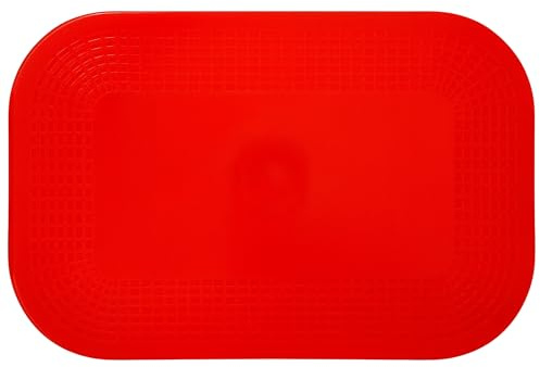 DYCEM Non Slip Rectangular Pad 38 x 45 cm, Red, Precut Adhering Pad, Grip Assistance, Non-Toxic, Prevents Objects From Sliding or Rolling, Ideal for Cups, Plates, & Eating Utensils