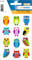 HERMA 3224 Aufkleber Eulen Glitzer klein groß, 12 Stück, Tiere Sticker mit lustigen Eule Vogel Motiv, Kinder Etiketten für Fotoalbum Tagebuch Poesiealbum Scrapbooking Geburtstag Dekoration DIY Basteln