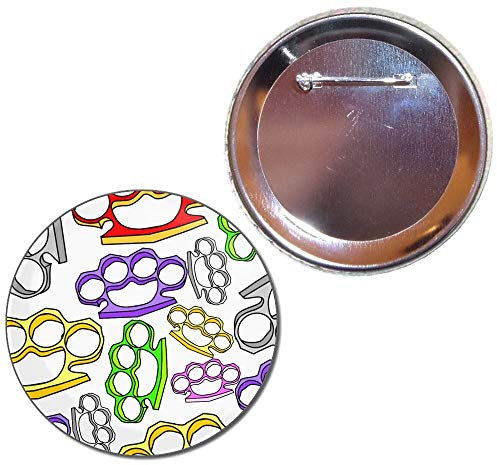 Knuckle Duster Pattern - 25mm Button Badge
